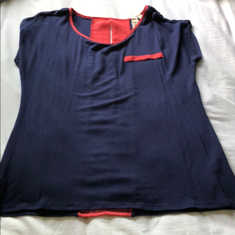 Blue/pink shirt